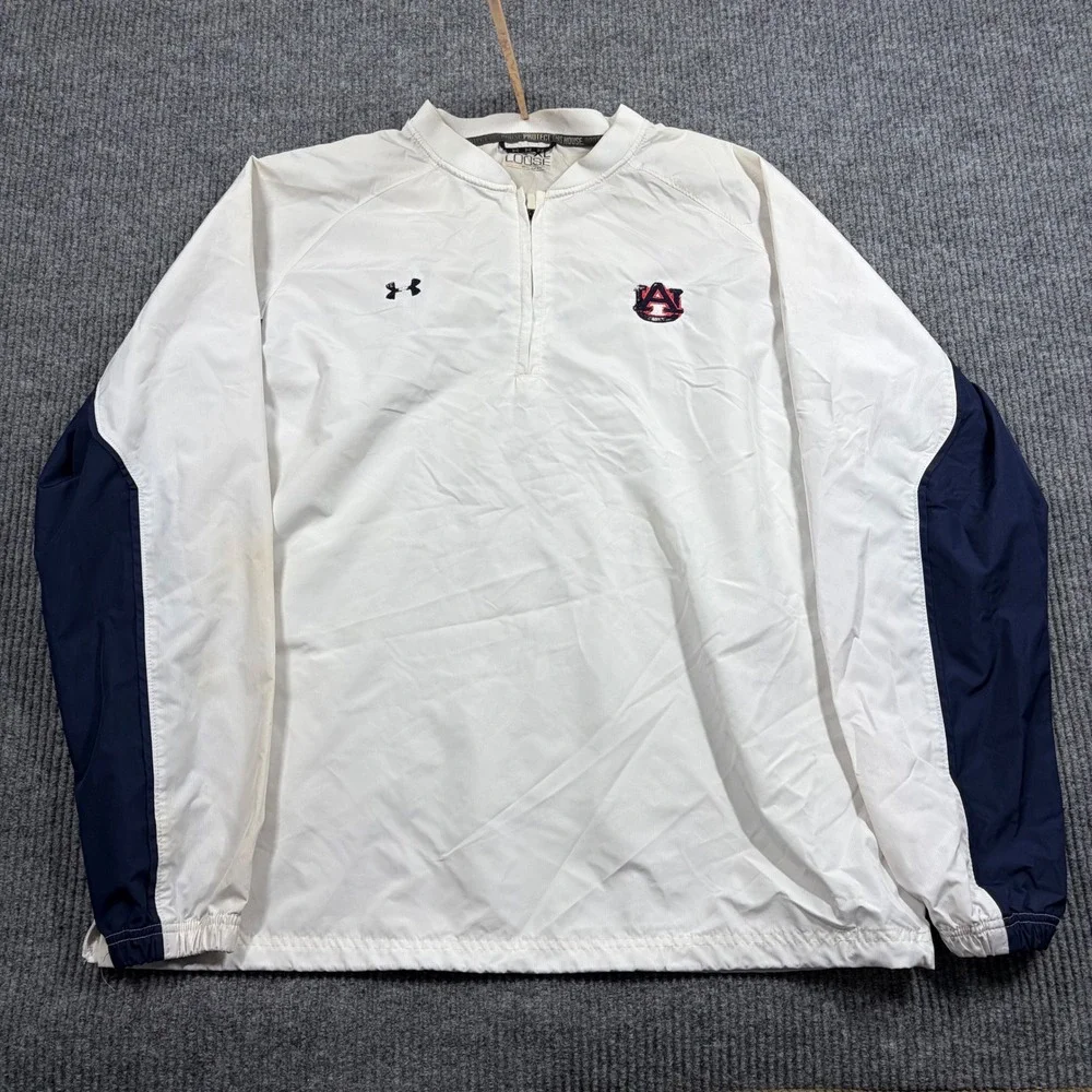 Under Armour Pullover Mens XL Auburn Tigers Loose AllSeasonGear Windbreaker